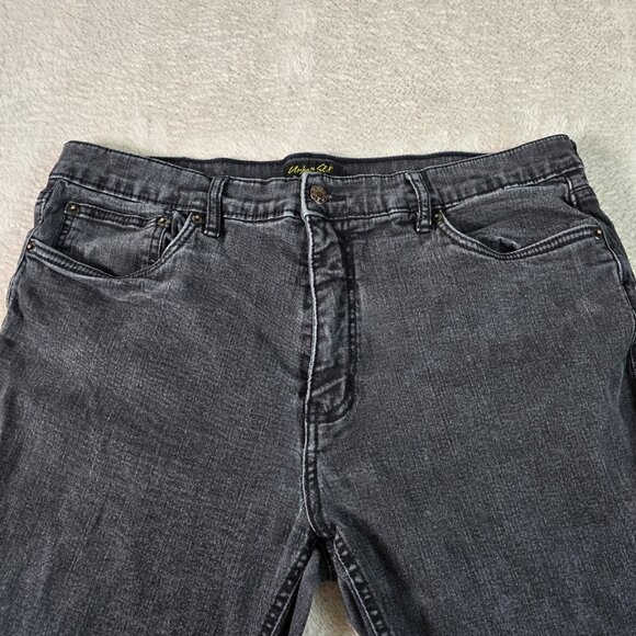 Urban Star Jeans Mens 38x32 Black Gray Stretch Straight Leg Faded Distressed - Picture 3 of 14